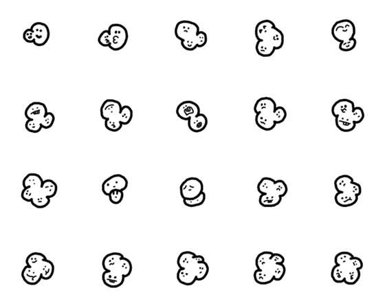 [LINE絵文字]Many Circle stick togetherの画像一覧