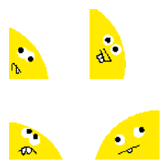 [LINE絵文字] Yellow Circle With His Teethの画像