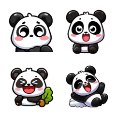 [LINE絵文字] 表情篇 - 可愛いパンダの画像