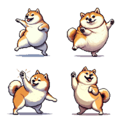 おどる太っちょ柴犬 絵文字の絵文字メイン画像