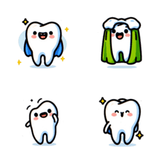 [LINE絵文字] 幸せな歯の物語の画像