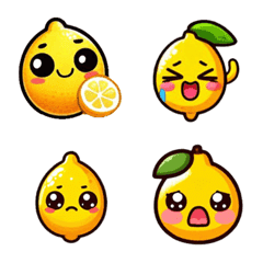 [LINE絵文字] 絵文字コレクション - 可愛いレモンの画像