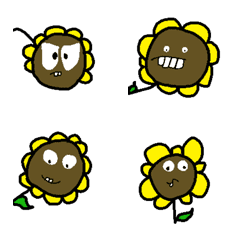 [LINE絵文字] Sun Flower with his teethの画像