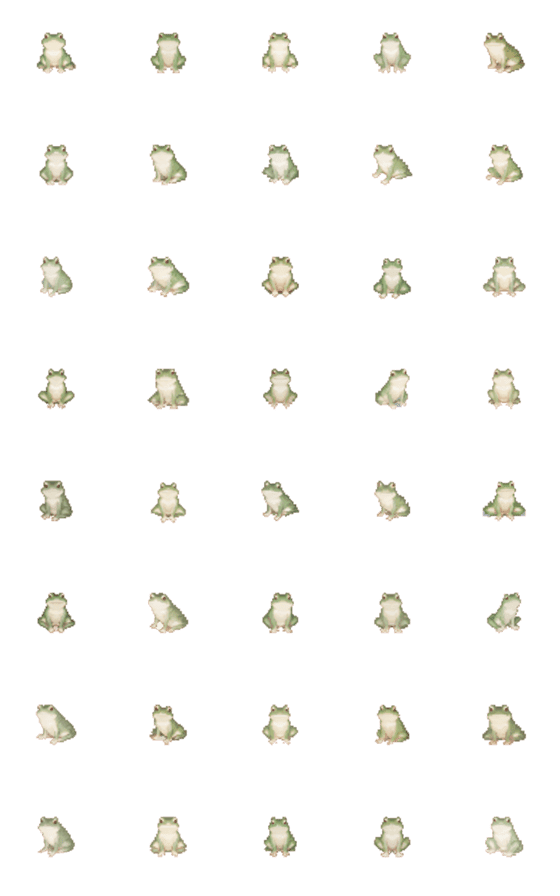[LINE絵文字]カエルのドット絵の絵文字1の画像一覧