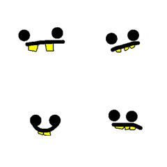 [LINE絵文字] Eyes and Yellow Teethの画像