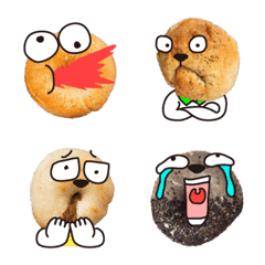 [LINE絵文字] Cute Bagel emojiの画像