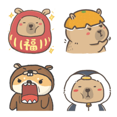 capybara+Shibaの絵文字メイン画像