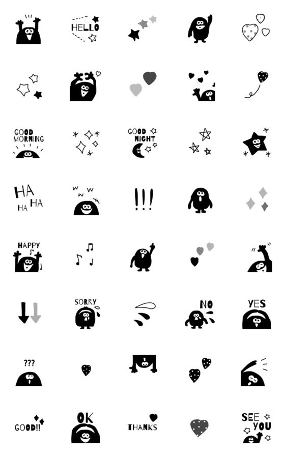 [LINE絵文字]◎simple monster◎の画像一覧