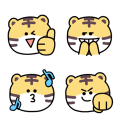 [LINE絵文字] Mouthy Tiger *Polite Emoji*の画像