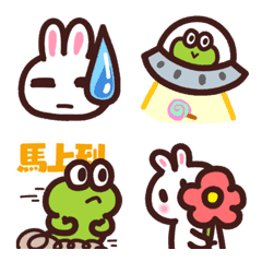 [LINE絵文字] Rabbit ＆ Frog-1の画像