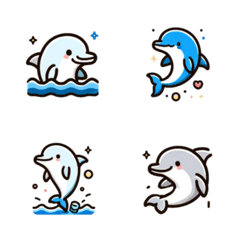 [LINE絵文字] ドルフィンジョイスプラッシュの画像