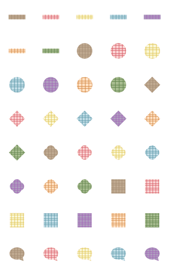 [LINE絵文字]Plaid icon seriesの画像一覧