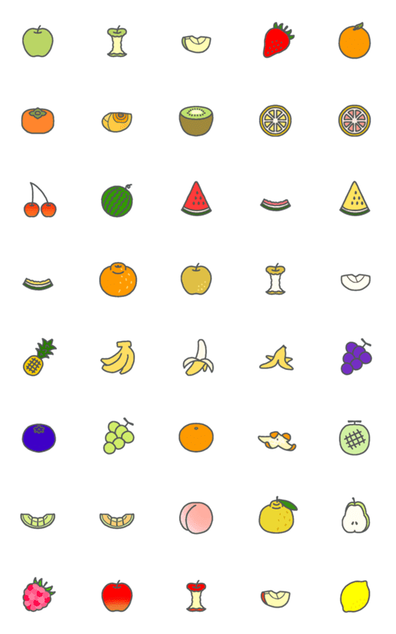 [LINE絵文字]果物！の画像一覧
