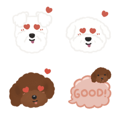 [LINE絵文字] Life of Three Cute Dogsの画像