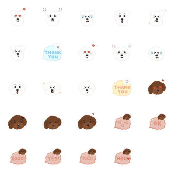 [LINE絵文字]Life of Three Cute Dogsの画像一覧