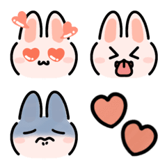 [LINE絵文字] rabbit emotion emojiの画像