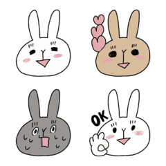 [LINE絵文字] 3匹のなかよしうさぎの画像