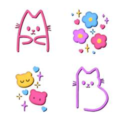 [LINE絵文字] Cute alphabet, catの画像