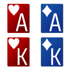 [LINE絵文字] Poker Cards Hearts and Diamondsの画像