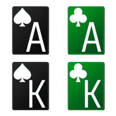 [LINE絵文字] Poker Cards Spades and Clubsの画像