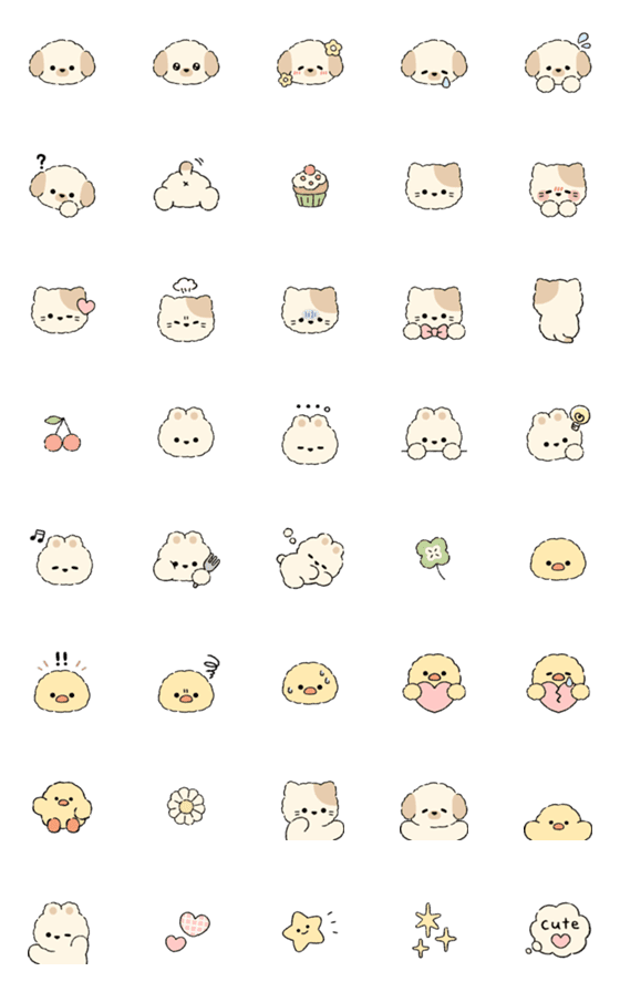 [LINE絵文字]ぬいぬいフレンズ(Nuinui Friends)の画像一覧