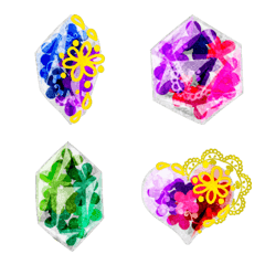 [LINE絵文字] Crystal Flower Emojiの画像