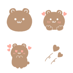 [LINE絵文字] 淡色クマさんの画像