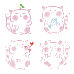 [LINE絵文字] sweet pink catの画像