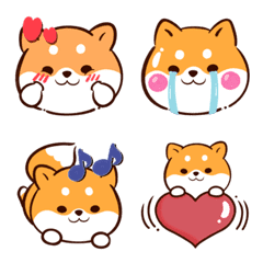 [LINE絵文字] ♡わんぱくシバ犬絵文字♡〜赤柴〜の画像