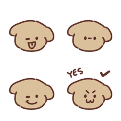 [LINE絵文字] Emoji - cute puppy emojiの画像