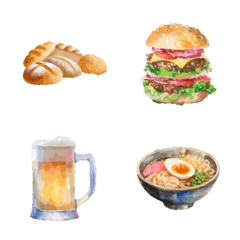 美味しい美味しい食事の絵文字メイン画像