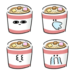 [LINE絵文字] シンプル カップラーメン 日常会話の画像