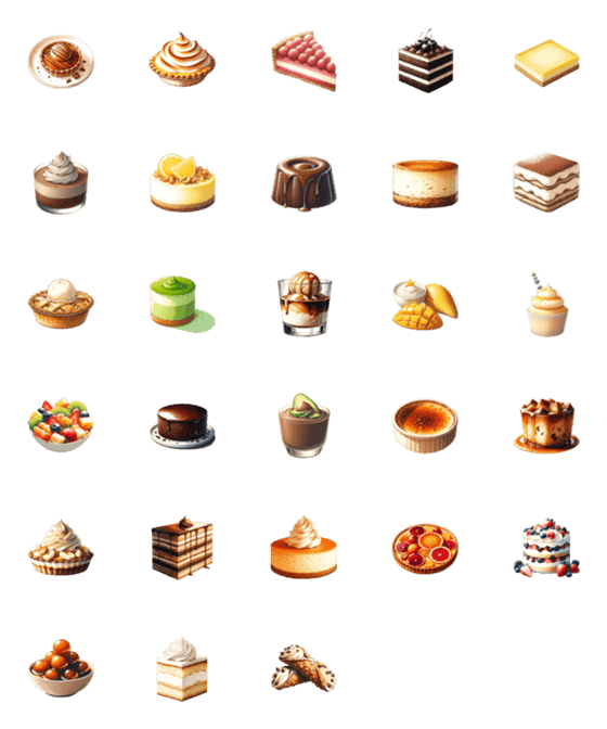 [LINE絵文字]Dessert menu v.1の画像一覧