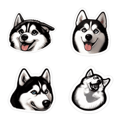 [LINE絵文字] ハスキー には理解できない 犬の画像
