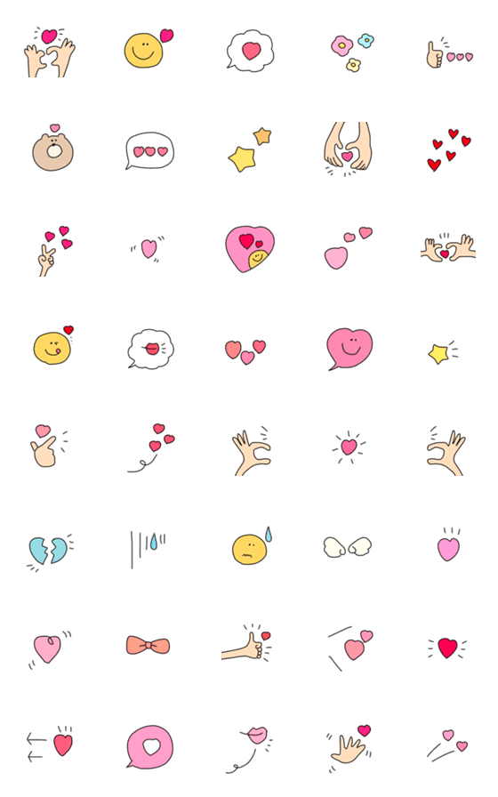 [LINE絵文字]♡♡cuteな詰め合わせの画像一覧