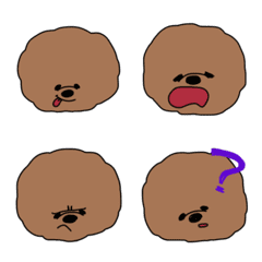 [LINE絵文字] cute toy poodle emoji kawaiiの画像