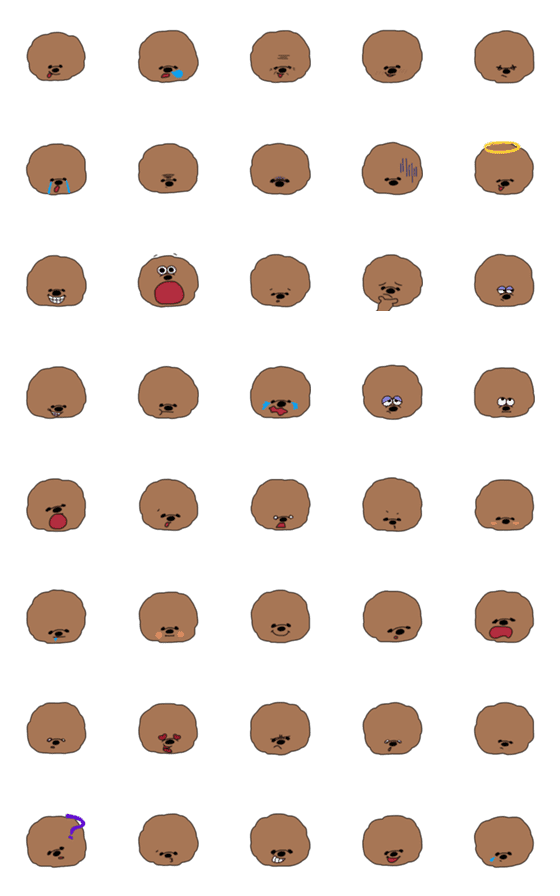 [LINE絵文字]cute toy poodle emoji kawaiiの画像一覧