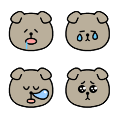 [LINE絵文字] Tired Doggy Emojiの画像