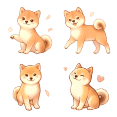 [LINE絵文字] 柴犬 サクラ 絵文字の画像