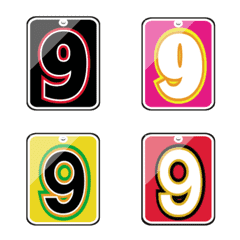 [LINE絵文字] Number emoji Dookdik 19の画像