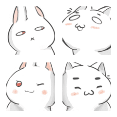 [LINE絵文字] cat nest ＆ rabbit holeの画像