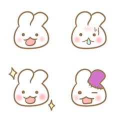 [LINE絵文字] ふわふわ うさぎの画像