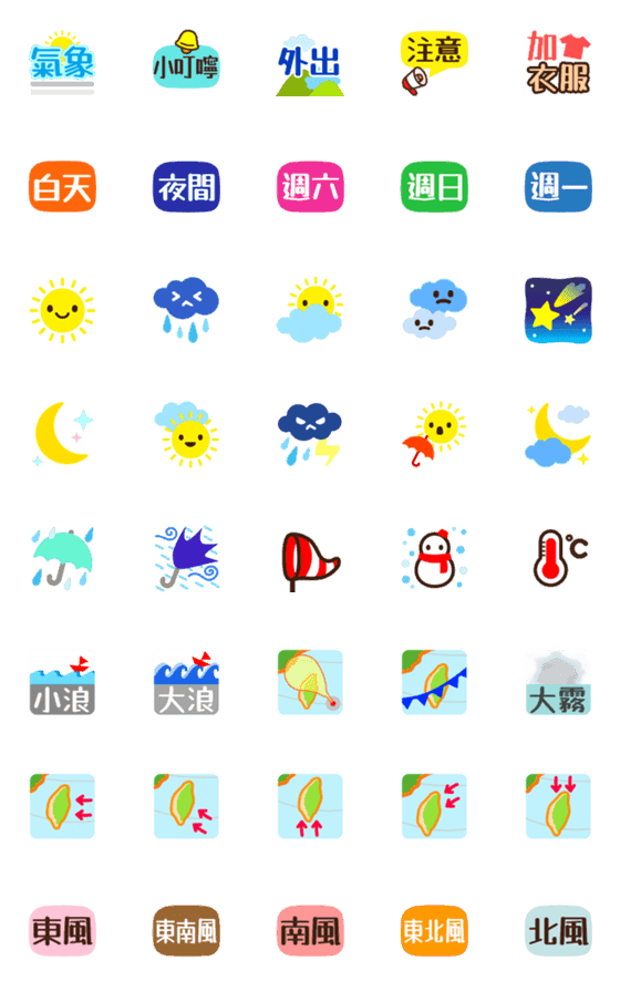 [LINE絵文字]Weather tips Emojiの画像一覧