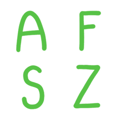 [LINE絵文字] A-Z Green V.1の画像