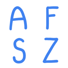 [LINE絵文字] A-Z Blue V.1の画像