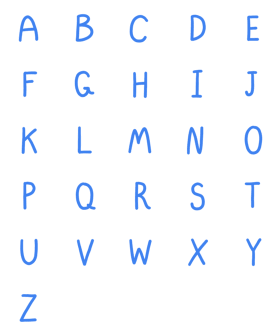 [LINE絵文字]A-Z Blue V.1の画像一覧