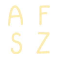 [LINE絵文字] A-Z Yellow V.1の画像