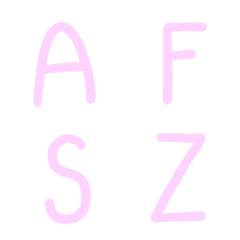 [LINE絵文字] A-Z Pastel Pink V.1の画像