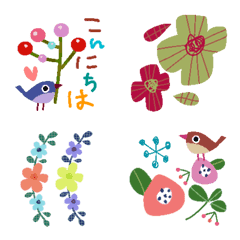 ✳︎文末にお花を彩って✳︎ミニスタンプにもの絵文字メイン画像