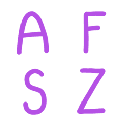 [LINE絵文字] A-Z Purple V.1の画像